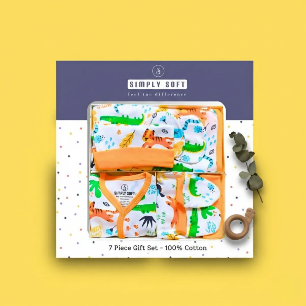 Newborn Gift Box : 7 Pieces | 100% Interlock Cotton