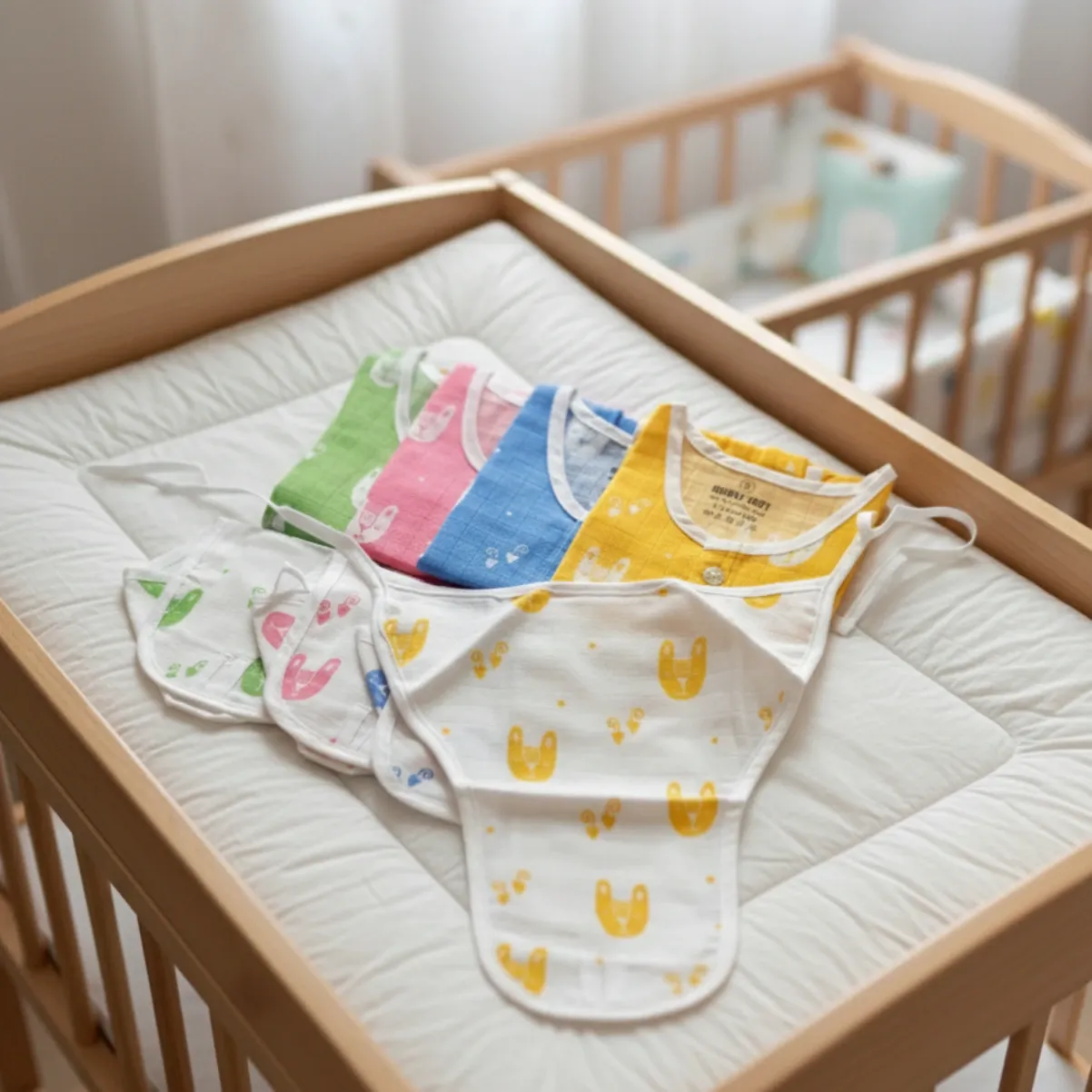 Muslin Jabla & Nappy Set – 8 Pieces | 100% Muslin Cotton | 3–6 Months